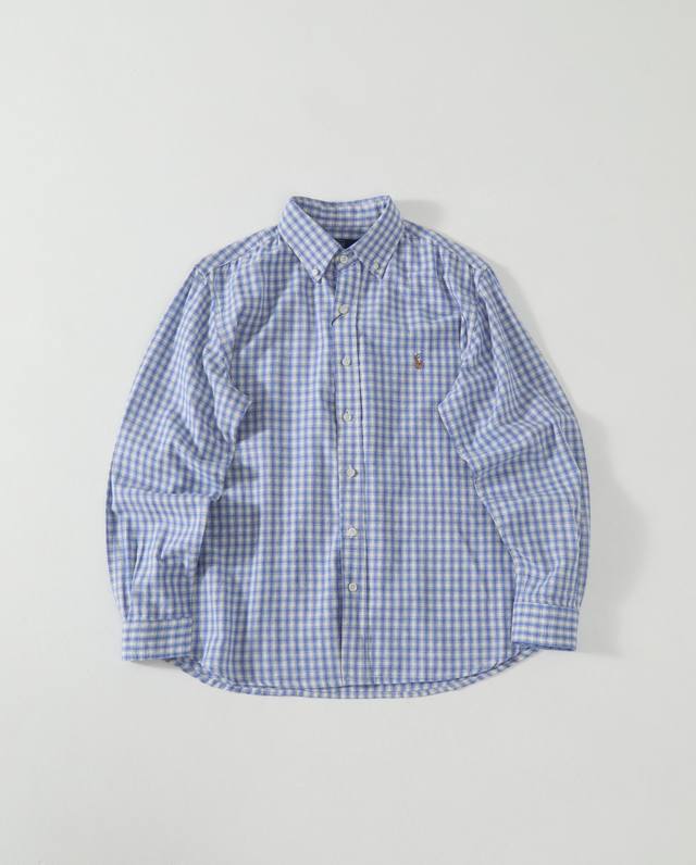 拉夫劳伦Polo Ralph Lauren Ss25 格纹小马Logo刺绣牛津纺长袖衬衫 牛津纺衬衫特点是100%棉，经过成衣染色和水洗处理，具有复古外观和质感
