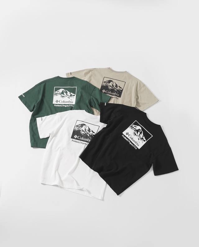 Columbia×Fs 哥伦比亚公园短袖 定织280克重磅纯棉面料 成衣水洗 软糯舒适 质感十足 进口线刺绣 饱满细腻 整体版型偏大 上身质感十足 绿色 卡其