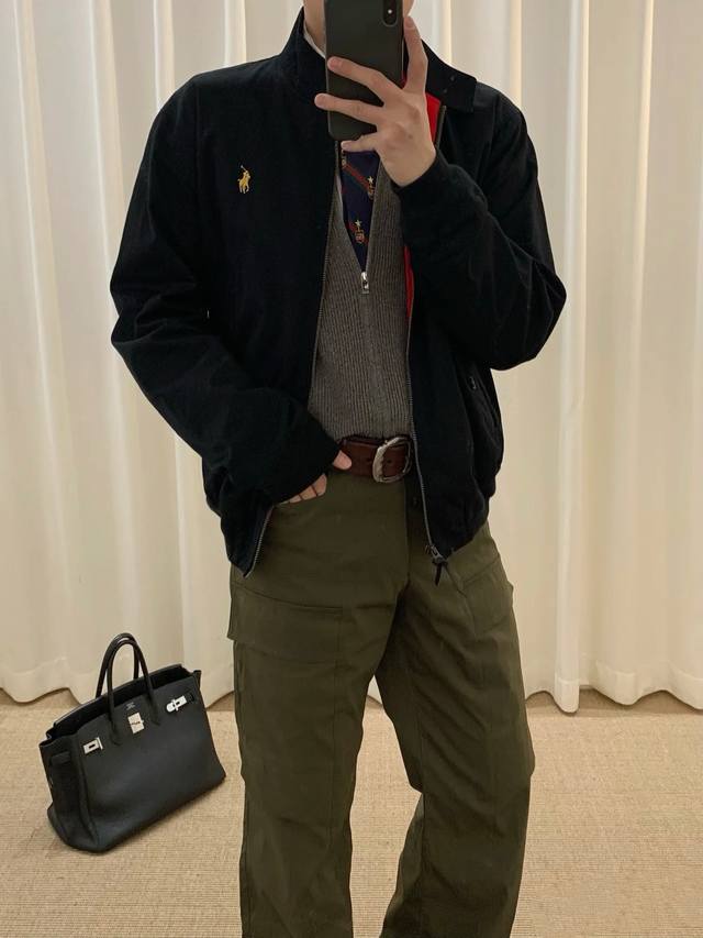 Polo Ralph Lauren 25 春夏 新年款 纯色刺绣Logo拉链夹克 Ralph Lauren 拉夫劳伦哈林顿老钱风老干部拉链夹克外套 全套辅料定制