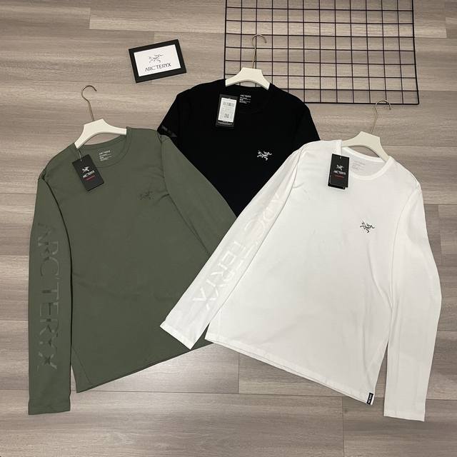 25 新款早春 Arc‘Teryx 始祖鸟新款男士早秋棉质长袖T恤打底衫 秋季新款，专柜同步在售！面料柔软细腻光滑有质感，舒适性很好、手感极好，重点是很亲肤，非