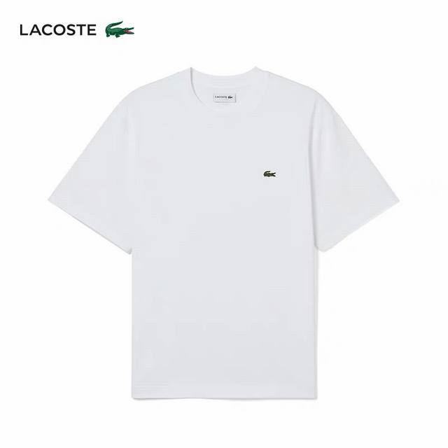 Lacoste 法鳄25春夏新品！男士简约百搭时尚休闲冰瓷棉凉感短袖T恤！线上线下同步！掌柜十星推荐！杜邦公司客供7A级新疆冰瓷棉！真的太赞啦！男女都能穿！日常