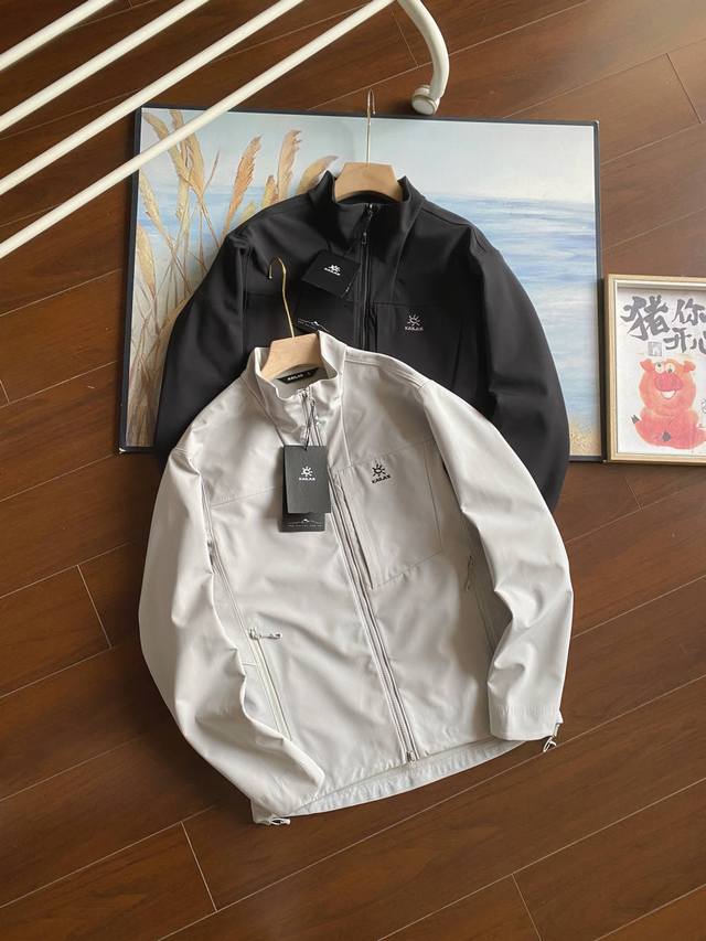 压胶顶级版本！Kailas 凯乐石 双色匠心品质M8早春春季登山户外防风防水立领夹克外套 区别市场通货 胸前重工经典刺绣Logo 软壳外套的版型设计经过精心考量