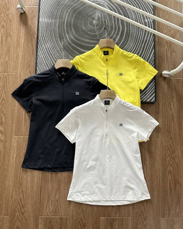 女款可隆女士半拉链短袖T恤上衣休闲运动款式Kolon Sport可隆女款半拉链短袖吸湿速干T恤亲肤透湿轻薄夏上衣 Kolon Sport可隆户外休闲衣女子隐藏式
