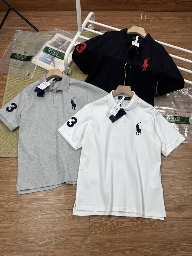 Ralph Lauren 拉夫劳伦三色夏季经典常青Polo衫翻领纯棉舒适感短袖T恤 爆款推荐Ralph Lauren拉夫劳伦Polo经典刺绣Logo保罗Polo