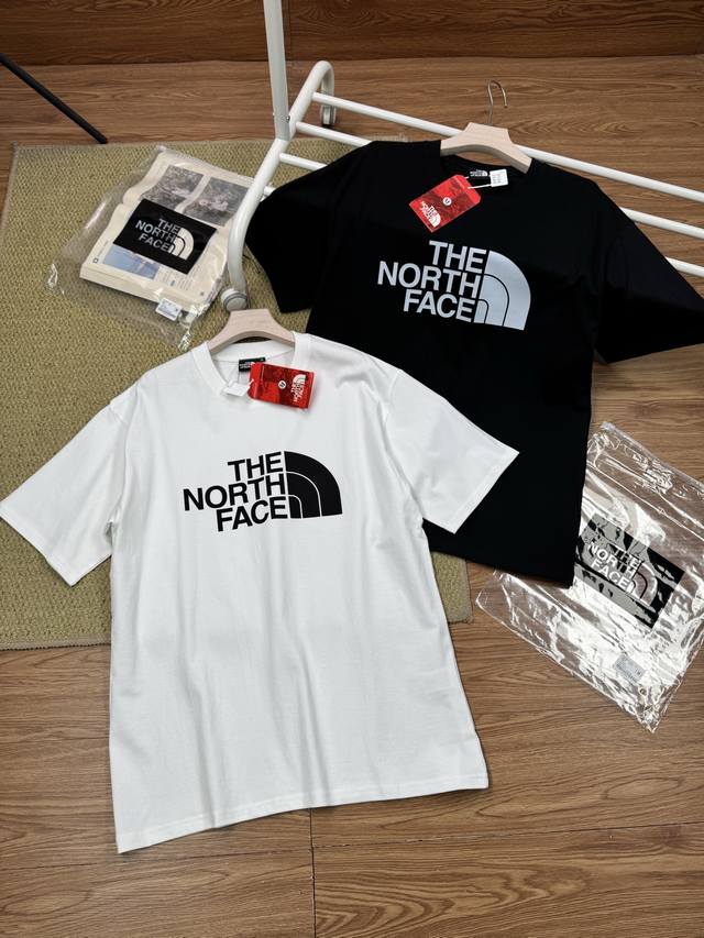 高品质，雪梨纸精包装 Thenorthface北面Ue男女全棉重磅印花Logo短袖T恤 北面夏季新品商务休闲正统字母花Logo透气舒适弹力圆领T恤，实打实的性价