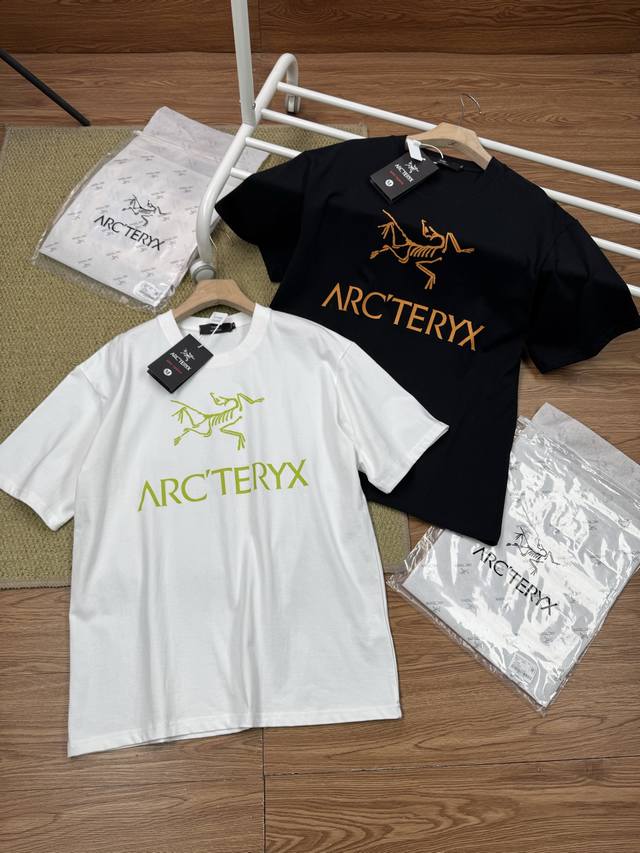 高品质，雪梨纸精包装 Arc`Teryx 始祖鸟天花板级别两色基础款纯棉男女大Logo印花短袖T恤 专柜品质专柜在售 品质一级棒，大工厂P出货，细节经的起考究