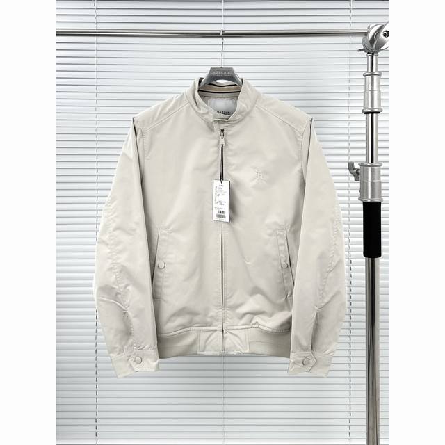 哈吉斯哈灵顿外套 灰白 黑色 M-L-Xl-Xxl Hazzys哈吉斯男装春秋新款时尚宽松简约休闲纯色立领拉链夹克外套 经典重塑 哈吉斯哈灵顿版型夹克 - 经典