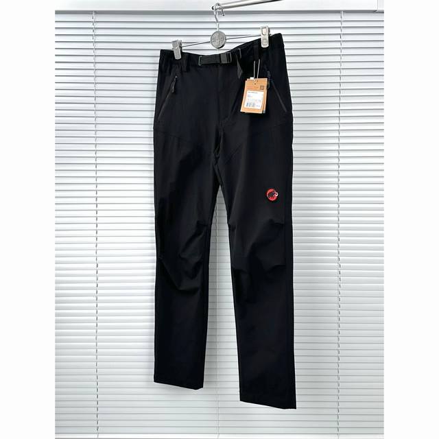 红标大象软壳裤 黑色 绿色 S-M-L-Xl Mammut猛犸象 Fw25 3.0 Softech Trekkers 刺绣款红标象 软壳裤 Af亚洲版直筒冲锋裤