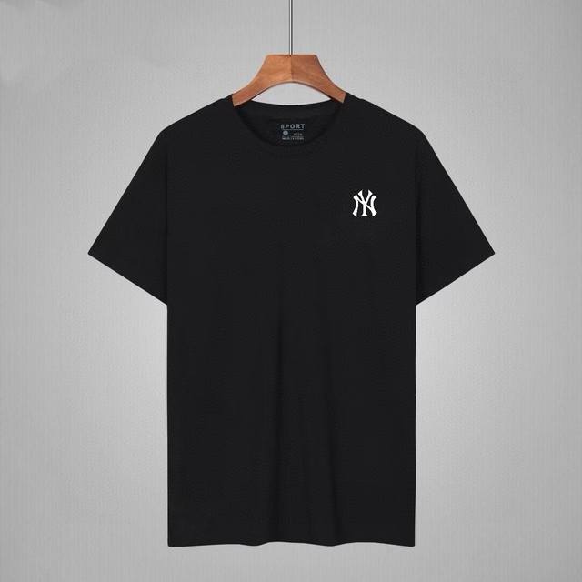 夏季上新 Mlb Ny2025夏季新款短袖！ 经典胸前立体硅胶Logo设计，专柜同款，三标齐全，采用180克高紧密冰磁棉面料，含棉量95%，手感细腻，弹性十足，