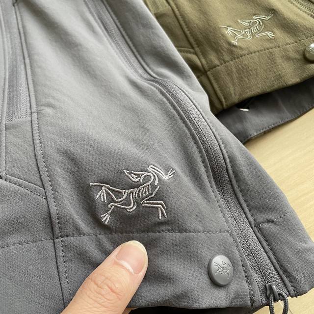 细节图 顶级军鸟Arc'teryx 始祖鸟军鸟巡逻夹克系列 Leaf Patrol Jacket Ar战术软壳 三色复刻立领夹克外套上衣 三色军鸟顶级配置1:1