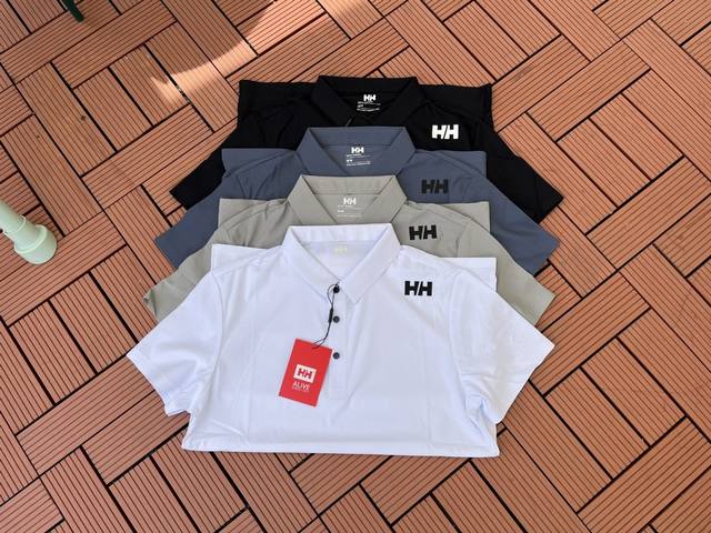 上新 跑量款无优惠 Helly Hansen海丽汉森 冰丝速干无痕夏新款翻领胸标Logo短袖T恤，经典基础款Polo衫短袖，商务休闲简约风，上身帅气百搭，夏季必
