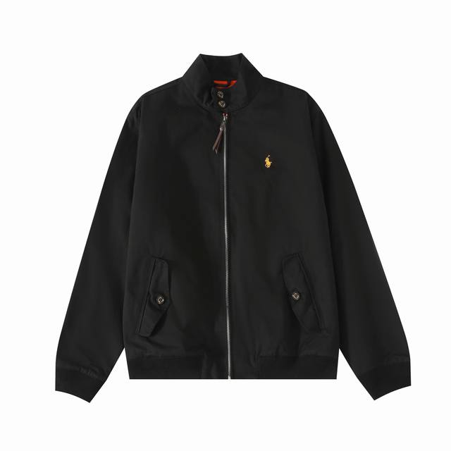 Ralph Lauren 拉夫劳伦 2025Ss 哈林顿老钱风经典小标刺绣拉链夹克外套 - 胸前精美小标刺绣 - 哈林顿老钱风 男女百搭 - 定制喇叭口螺纹，拉