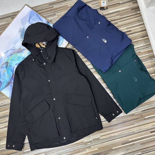 新款上新 长期款爆款来袭 The North Face北面春秋季连帽经典款户外登山大口袋男女情侣款防风防水冲锋衣外套夹克 顶级原单代购货 1990经典款防水冲锋