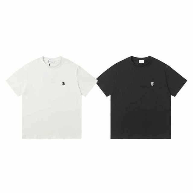 Burberry 巴宝莉 Bbr 经典小Bt刺绣Logo圆领情侣短袖T恤-顶级高端品质 Color：白色 黑色 Size：S M L Xl Number：250