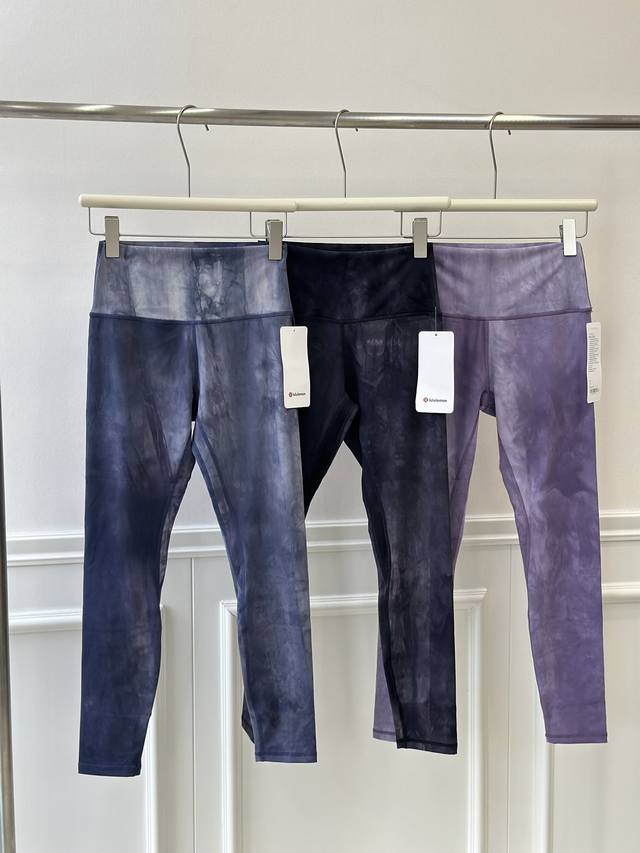 特价 。非质量问题不退不换 灰色8码断 紫色8码断 品牌 Lululemon 露露乐檬 Lw30 扎染 Align 女士运动高腰长裤 25 裸感♀运动瑜伽高腰女