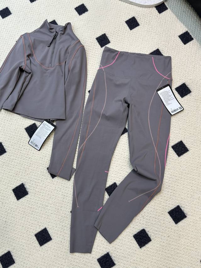 特价 。非质量问题不退不换 品牌 Lululemon 露露乐檬 Lw30 Contoured Curves 25 女士运动紧身裤 灰色 Align 女士运动高腰