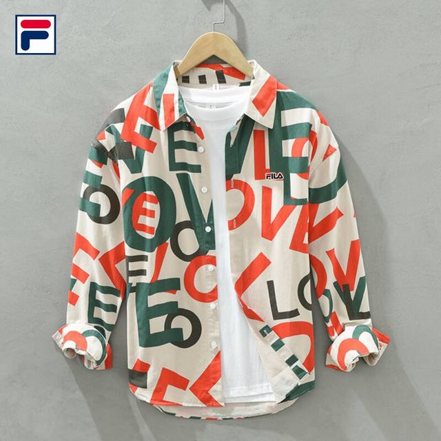 上新 ！！ ！！！ Fila 斐乐 专柜品质英伦格调拼色时尚百搭长衬衣外套 原单进口面料 超人气单品 面料舒适绗缝经典个性设计 帅气十足 不管你是什么款搭配都非