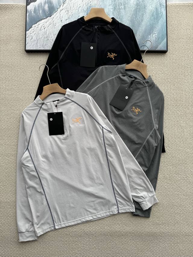 Arc'teryx 始祖鸟2025春季户外运动半拉链防风功能性卫衣打底衫时尚百搭运动圆领男女同款！ 春夏季给你带来温暖的一款卫衣，给你最专业的户外上衣，绝对是今