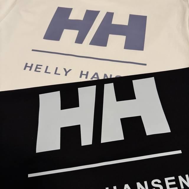 海丽汉森 Hellyhansen Hh宽松字母印花情侣短袖 情侣同款 定织定染一致260G纯棉双纱面料 同缸零色差领口螺纹 四针六线工艺 面料舒适透气 机洗不变