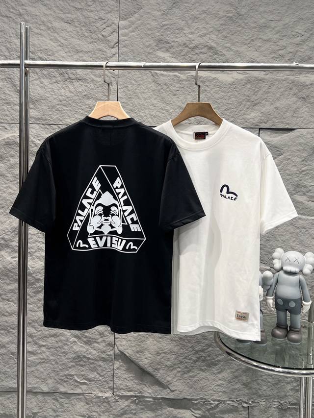 福神 带Nfc芯片识别高版本 Evisu 福神2025夏季新款印花休闲宽松情侣款 短袖T恤979 细节:版本一比一复刻，吊牌 领标 水洗 包装袋。水洗处有Nfc