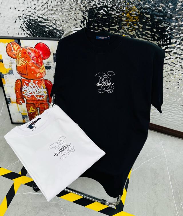 Lv Louis Vuitton 路易威登圆领短袖T恤967 本市场No.1的质量 真正天花板品质 全部原版开发注意细节图 避免被盗图商家混发 正确300G定染