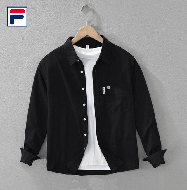 上新 ！！ ！！！ Fila 斐乐 专柜品质英伦格调时尚百搭长袖衬衣外套 男女情侣款 原单进口面料 超人气单品 面料舒适绗缝经典个性设计 帅气十足 不管你是什么