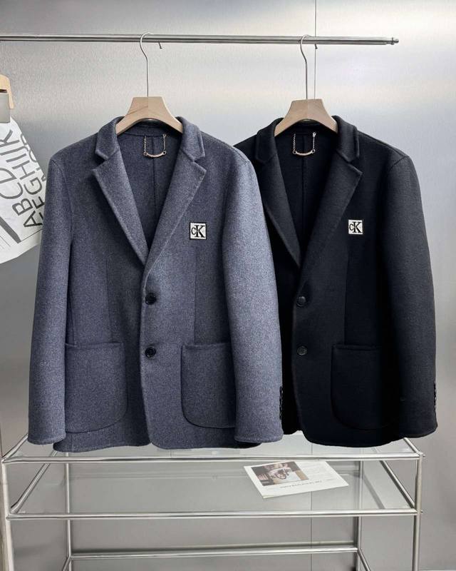 Ck 高端货！羊毛混纺！春季新款男士商务休闲双面毛呢西服 高端双面呢西服 懂行的都知道这玩意价格P不菲吧！ 此款是商场撤下来的 原2000+！ 单件西装成本都在