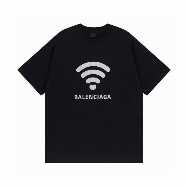 Balenciaga 巴黎世家2025 Ss 限定款.520限定Wifi走秀款印花短袖T恤 本市场No.1的质量 真正天花板品质 全部原版开发注意细节图 避免被