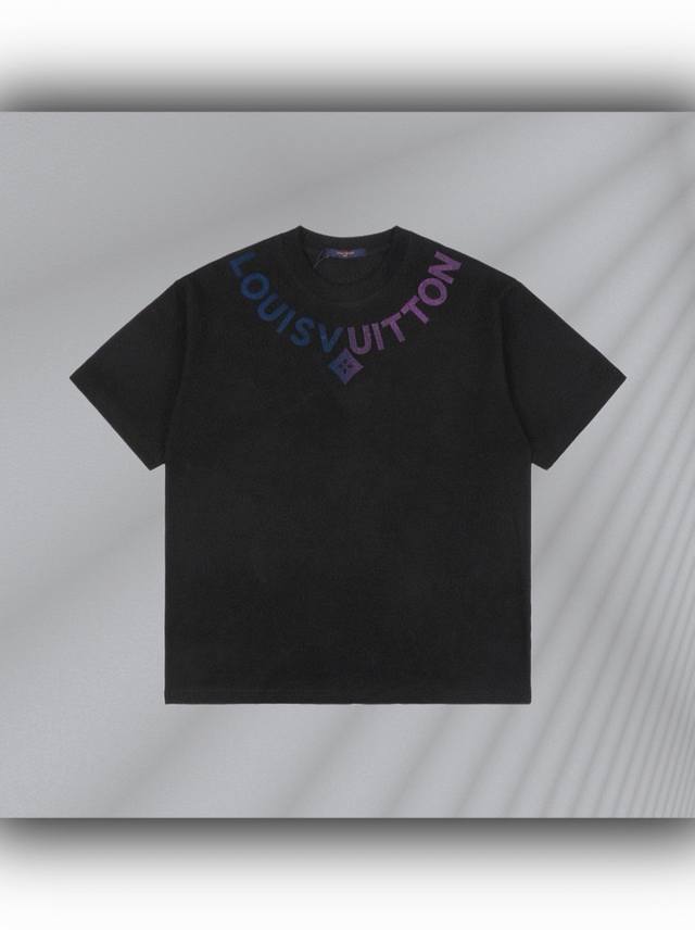 顶级最高版本 Lv路易威登Louis Vuitton 驴家1V 经典项链牙刷绣字母半袖T恤短袖 男女同款 情侣款 宽松版型 最高版本 原版面料 高版本 高品质
