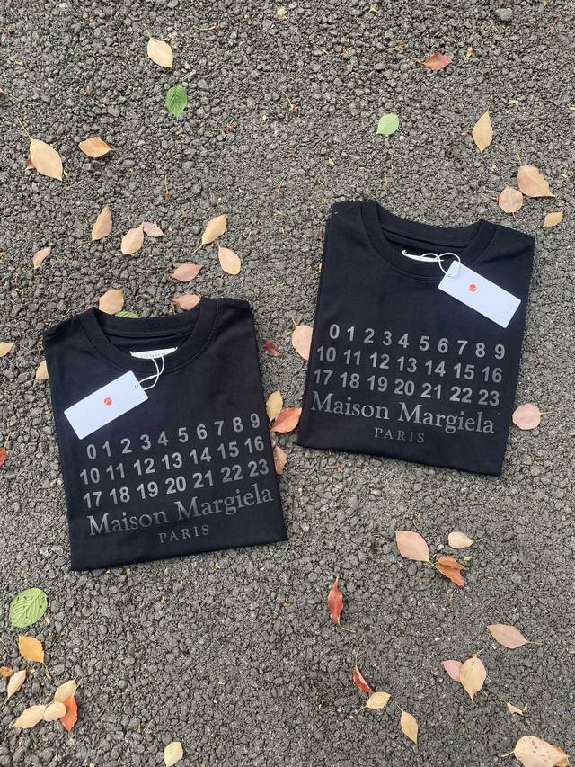 25Ss Maison Margiela马吉拉暗黑隐形数字字母印花短袖T恤 重磅精梳280G纯棉双纱面料 胸前数字硅胶烫印工艺＋后背马吉拉经典四角缝线识别点 螺