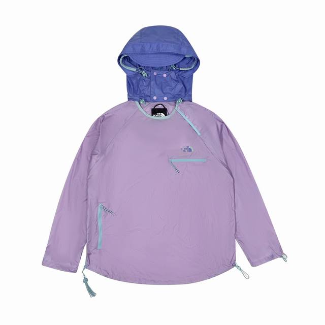 正版入手 顶级复刻 The North Face Xclot联名款Ss23 Logo刺绣连帽防风夹克 防晒衣 Size：S-M-L-Xl 男女通用 尺码标在最下