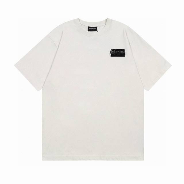 Balenciaga 巴黎世家2025 Ss 可乐刺绣黑胶带短袖T恤 本市场No.1的质量 真正天花板品质 全部原版开发注意细节图 避免被盗图商家混发 正确26