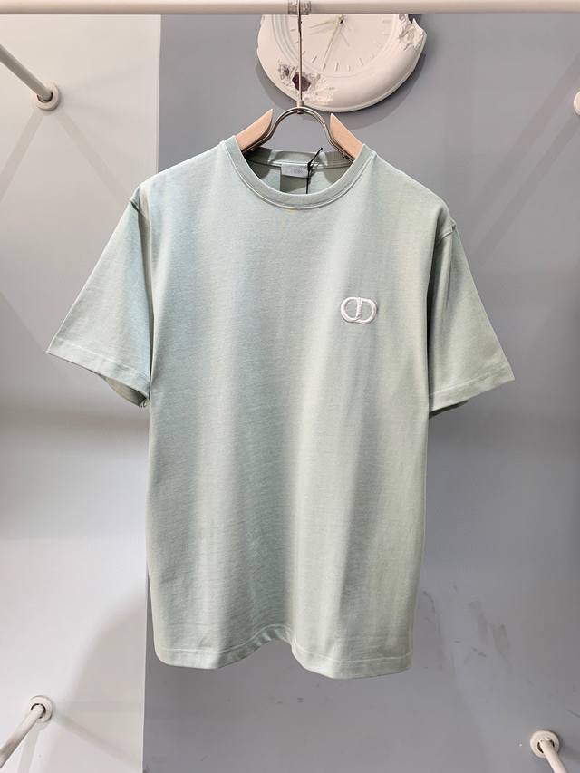 顶级最高版本 Dior 迪奥 经典Cd字母刺绣圆领短袖半袖T恤 男女同款 情侣款 宽松版型 最高版本 原版面料 高版本 高品质 所有细节 面料辅料工艺 全部1: