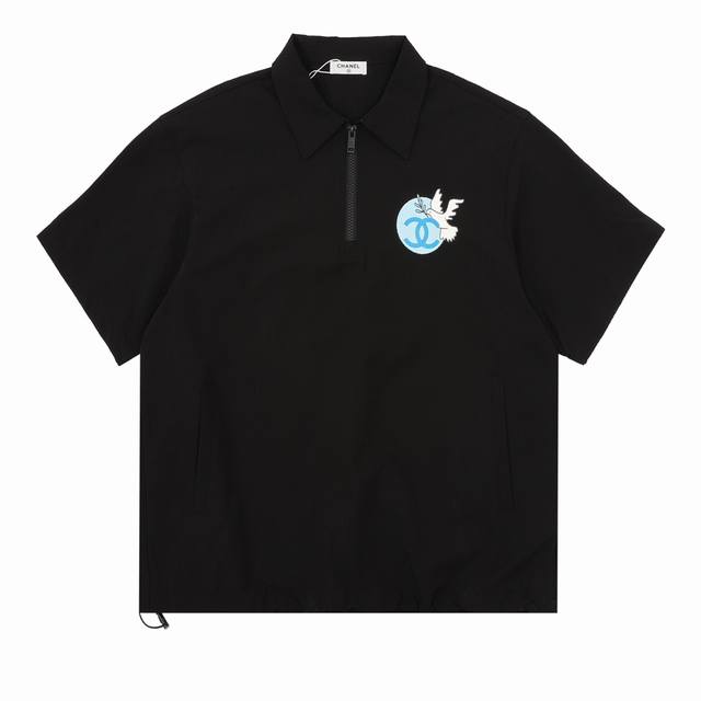 Chanel 香奈儿 和平鸽印花梭织Polo衫 Size： Xs-L