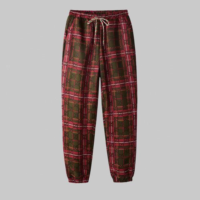 高品质 古驰Gucci 新品韩版收脚休闲长裤，定制麻格，男女同款，高版本质量，三标齐。 码数:S~Xxl