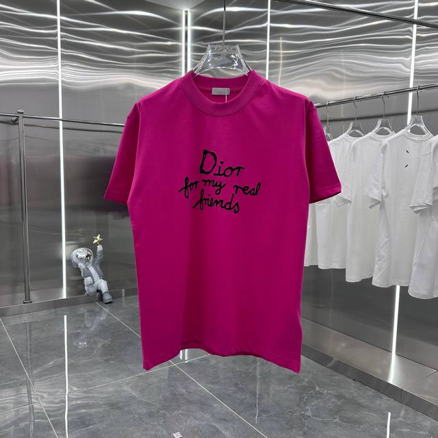 Dio 2025春夏新款 个性发泡印花 上身超舒服 男女同款宽松版 S M L Xl Xxl 五个码 灰色 白色 粉色