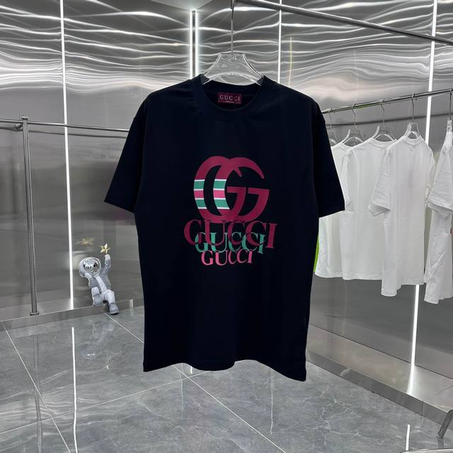 Gu 秋冬新款 个性印花 260克定制面料 男女同款 S M L Xl Xxl 五个码 黑色 杏色
