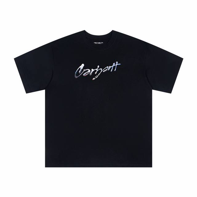 201# 现货发售 Carhartt Wip 卡哈特 25Ss官网同步发售新款前印花男女同款短袖T恤 颜色：黑 白 码数：S M L Xl 面料：16支纯棉潮牌