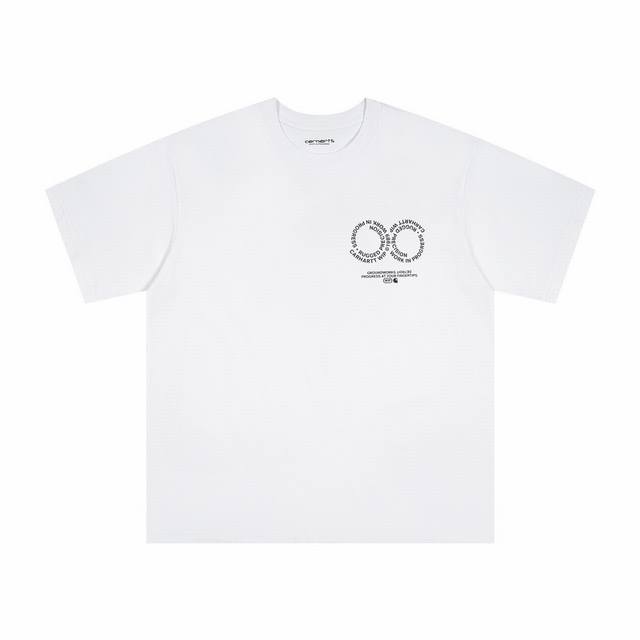 225# 现货发售 Carhartt Wip 卡哈特 25Ss官网圆圈大印花男女同款 颜色：黑 白 码数：S M L Xl 面料：潮牌双纱260克