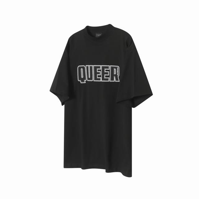 B21 Blcg 巴黎 25Ss新款秀款Queen刺绣短袖 Size：1 2 3