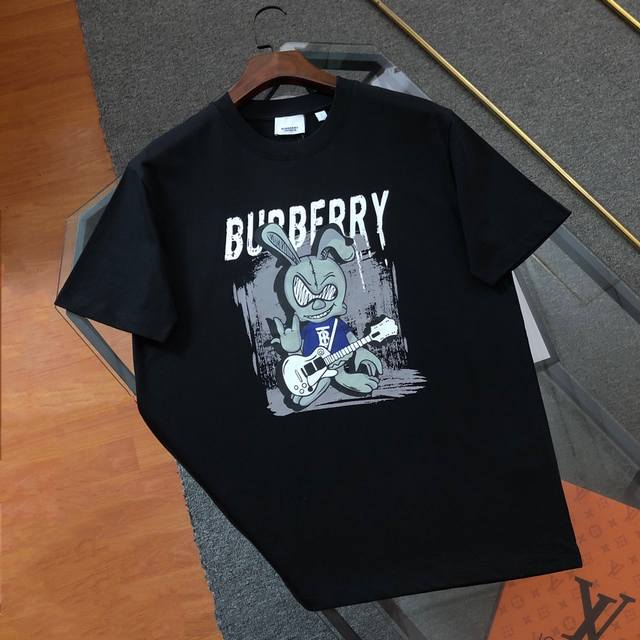 上新款号：Ld84 Ldurldlderry巴宝莉新款兔年限定短袖T恤 高版本高品质原版面料 网红明星同款 32支双纱紧密纺精梳棉 Ld家兔年暗黑系风格手绘形