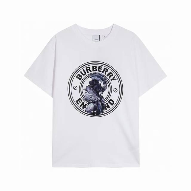 上新款号：Ld83 高端品质 Ldurlderry 巴宝莉角斗士字母Logo圆领短袖，采用定织定染高克重原版面料，洗水完高达260G纯棉面料，螺纹增加到2.7