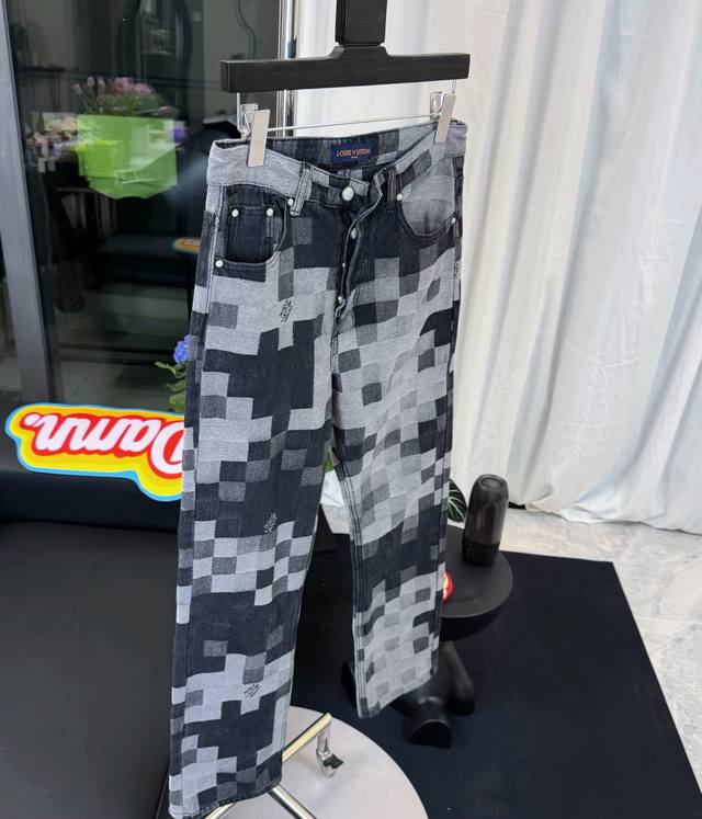 裤子款号：D219 Louis Vuitton & 路易威登 24Ss Pharrell Williams X Lv 25Ss Damien马赛克菲董联名秋冬牛