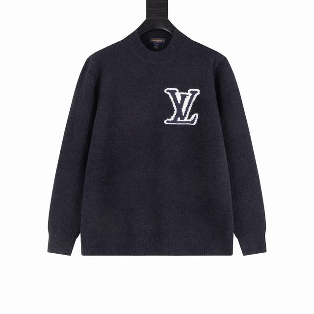 LV 路易 23Fw新款新配色泰迪毛衣 面料采用60%绵羊毛蓝色黑羊毛圈圈纱 蓝里透黑的圈纱线延展性高弹力性好 区别市面无弹扎肉版本 特殊水洗工艺非常酥软亲肤