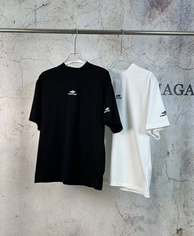 原单 款号：Bl009 上新 Balenciaga* 巴黎世家 25Ss早春新品 走秀款印花棉质圆领短袖 T恤- 巴黎世家 2025Ss早春新品 280克精棉面