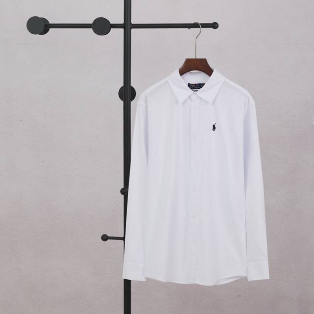 ralph Lauren 拉夫劳伦 亚麻棉 Logo刺绣长袖休闲衬衫 颜色：白色 码数：S M L Xl 价格P： 经典的版型设计，简约却不失大气，巧妙修饰身形