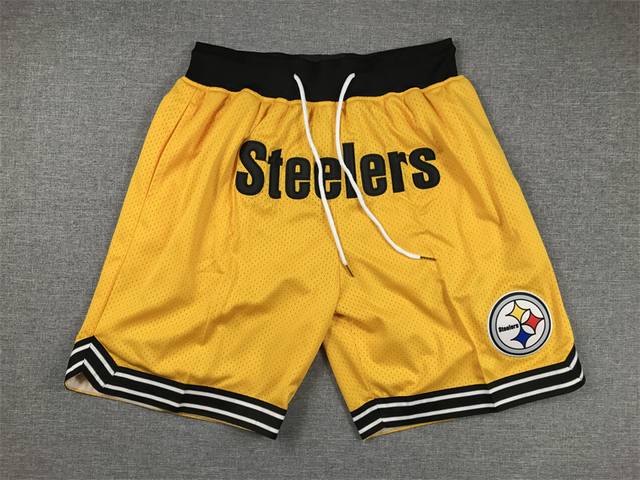 款号K134 顶级刺绣版本 Nfl钢人口袋裤篮球短裤 Just Don Nba 球队球裤系列单品 -定制优质网眼布面料，Dri-Fit 技术导湿速干， 防静电处