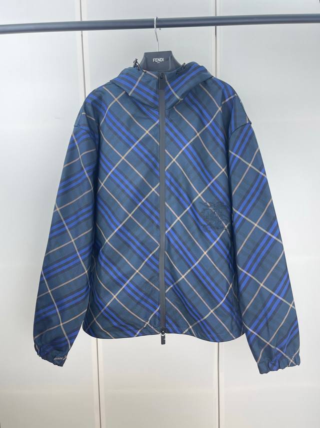 Bbr巴宝莉单面斜格纹战马夹克外套 S M L Xl