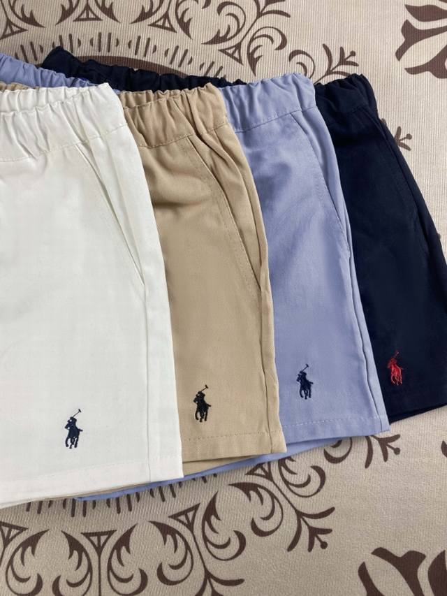 2234# Ralph Lauren拉夫劳伦 纯棉阔腿短裤热裤 白色 藏青色 牛仔裤 卡其色 四个颜色 M L Xl Xxl四个尺码