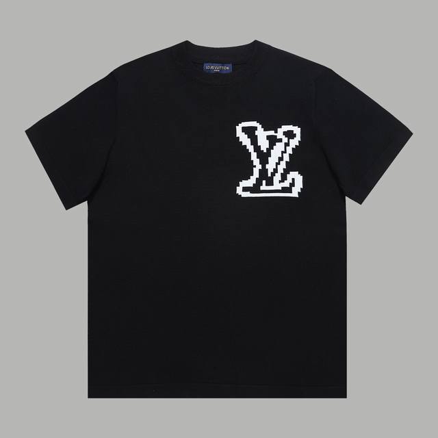 顶级版本 区别通货 款式：路易威登Lv镜像Logo羊毛针织短袖 颜色：图片色 尺码：S-Xl 面料：羊毛 辅料：全套定制辅料 无性别区分 男女同款